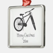 Bike Cycle Biker Black Silhouette Ornament Aus Metall (Links)