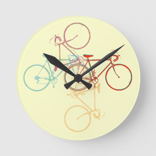 bike - cycling pattern runde wanduhr (Vorderseite)