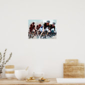 Bike Cyclists Battling for Position Poster (Küche)