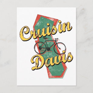 Bike Davis Cruise California Postkarte