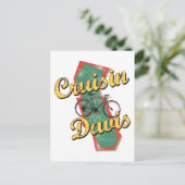 Bike Davis Cruise Postkarte (Stehend Vorderseite)