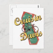Bike Davis Cruise Postkarte (Vorne/Hinten)