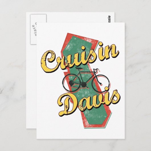 Bike Davis Cruise Postkarte (Vorne/Hinten)