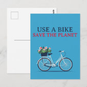 Bike den Planeten retten Postkarte (Vorne/Hinten)