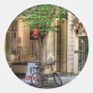 Bike - Der Music Store Runder Aufkleber