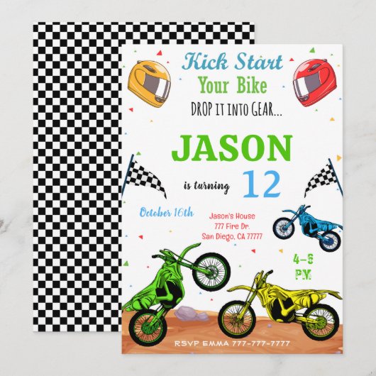 Bike-Einladung Einladung (Vorne/Hinten)