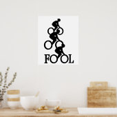 Bike Fool - Cyclist Fan Gift Poster (Küche)