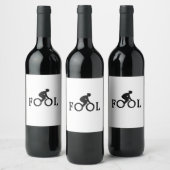 Bike Fool - Cyclist Fan Gift Weinetikett (Flaschen)