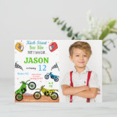 Bike Foto Einladung (Stehend Vorderseite)