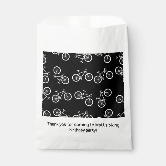 Bike Geburtstagsparty Black Geschenktütchen (Vorderseite)