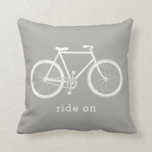 Bike-Geschenk, Fahrradfahren, weißes Fahrrad, ind Kissen