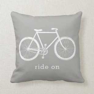 Bike-Geschenk, Fahrradfahren, weißes Fahrrad, indi Kissen