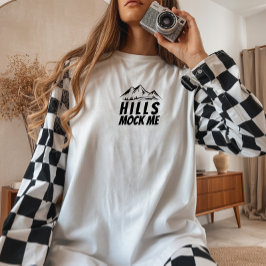 Bike Girl Ironie schwarzer Berg Tri-Blend Shirt