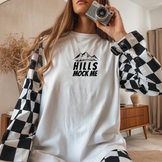 Bike Girl Irony black mountain Tri-Blend Shirt