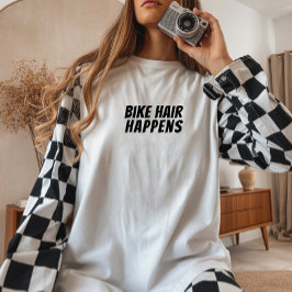 Bike Girl Irony black Tri-Blend Shirt