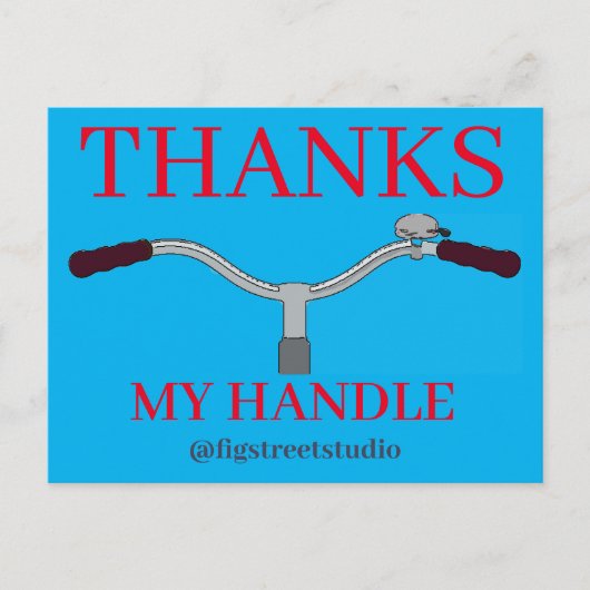 Bike Handle Bars & Bell, Text hinzufügen, Postkart Postkarte (Vorderseite)