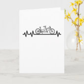 Bike Heartbeat Puls Cyclist Partner Look Karte (Gelbe Blume)