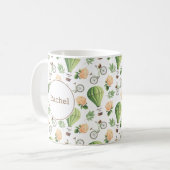 Bike, Heißluftballon und Rose Muster kundenspezifi Kaffeetasse (Vorderseite Links)