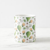 Bike, Heißluftballon und Rose Muster kundenspezifi Kaffeetasse (Mittel)