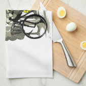 Bike-Illustration Geschirrtuch (Viertel Falte)