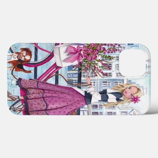 Bike in Amsterdam Girl- iPhone 7 plus Gehäuse Case-Mate iPhone Hülle (Rückseite (Horizontal))