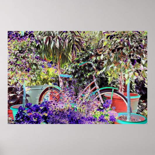 Bike in hoher Farbe Poster (Vorne)