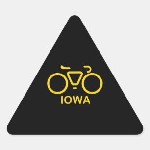 Bike-Iowa, Fahrrad-Iowa, Uni Dreieckiger Aufkleber