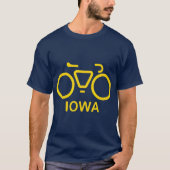 Bike Iowa Radfahren Iowa Uni Themengebiet T-Shirt (Vorderseite)
