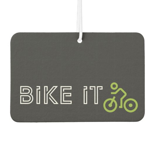 BIKE IT - Green Biking Symbol Autolufterfrischer (Vorderseite)