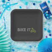 BIKE IT - Green Biking Symbol Pappteller (Party)