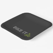 BIKE IT - Green Biking Symbol Pappteller (Gewinkelt)