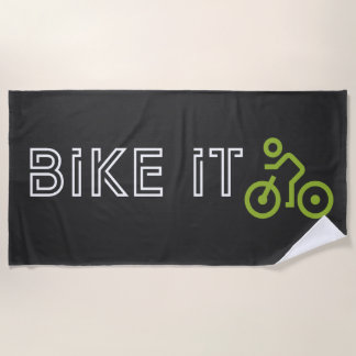 BIKE IT - Green Biking Symbol Strandtuch