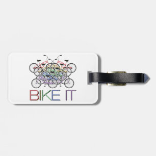 Bike it - Worte mit 10 bunten Fahrrädern! So cool Gepäckanhänger