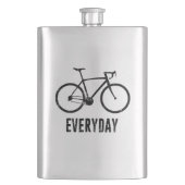 Bike jeden Tag Flachmann (Vorderseite)