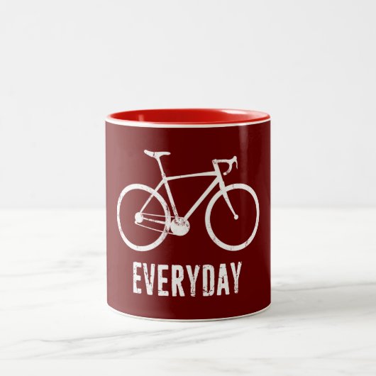 Bike jeden Tag Zweifarbige Tasse (Mittel)