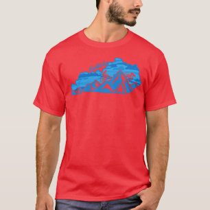 Bike Kentucky Staat Kontur Blues T-Shirt