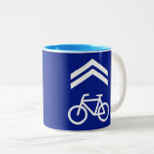 Bike Lane Zweifarbige Tasse (VorderseiteRechts)