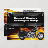 Bike Leather Burner Postkarte (Vorne/Hinten)