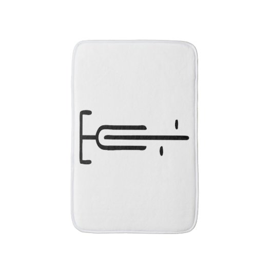 Bike Logo minimal Retro, Radfahren und Lover Badematte (Vorderseite Vertikal)