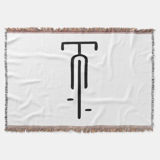 Bike Logo minimal Retro, Radfahren und Lover Decke (Vorderseite)