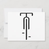Bike Logo minimal Retro, Radfahren und Lover Einladung (Vorderseite)