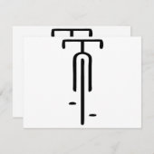 Bike Logo minimal Retro, Radfahren und Lover Einladung (Vorne/Hinten)