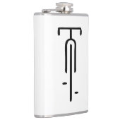 Bike Logo minimal Retro, Radfahren und Lover Flachmann (Rechts)