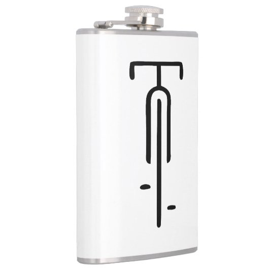 Bike Logo minimal Retro, Radfahren und Lover Flachmann (Rechts)