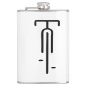 Bike Logo minimal Retro, Radfahren und Lover Flachmann (Vorderseite)
