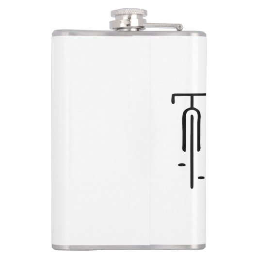 Bike Logo minimal Retro, Radfahren und Lover Flachmann (Rückseite)