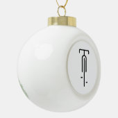 Bike Logo minimal Retro, Radfahren und Lover Keramik Kugel-Ornament (Links)