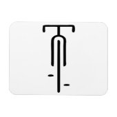 Bike Logo minimal Retro, Radfahren und Lover Magnet (Horizontal)