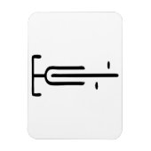 Bike Logo minimal Retro, Radfahren und Lover Magnet (Vertikal)
