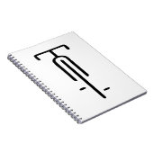 Bike Logo minimal Retro, Radfahren und Lover Notizblock (Rechte Seite)